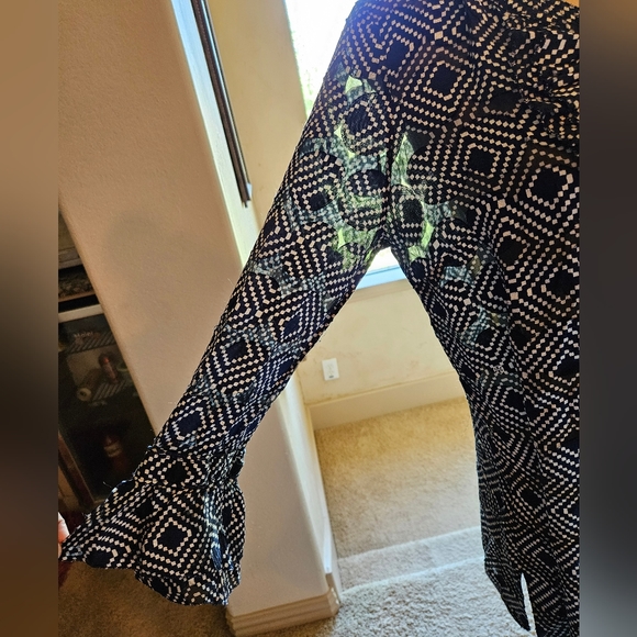 TORY BURCH GWENNA TUNIC TOP NORMANDY BLUE SIZE 10 - Picture 5 of 6